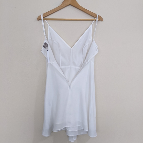NWT ASOS White Cami Blouse | Front Tie Long Line Tank Top - Picture 9 of 14
